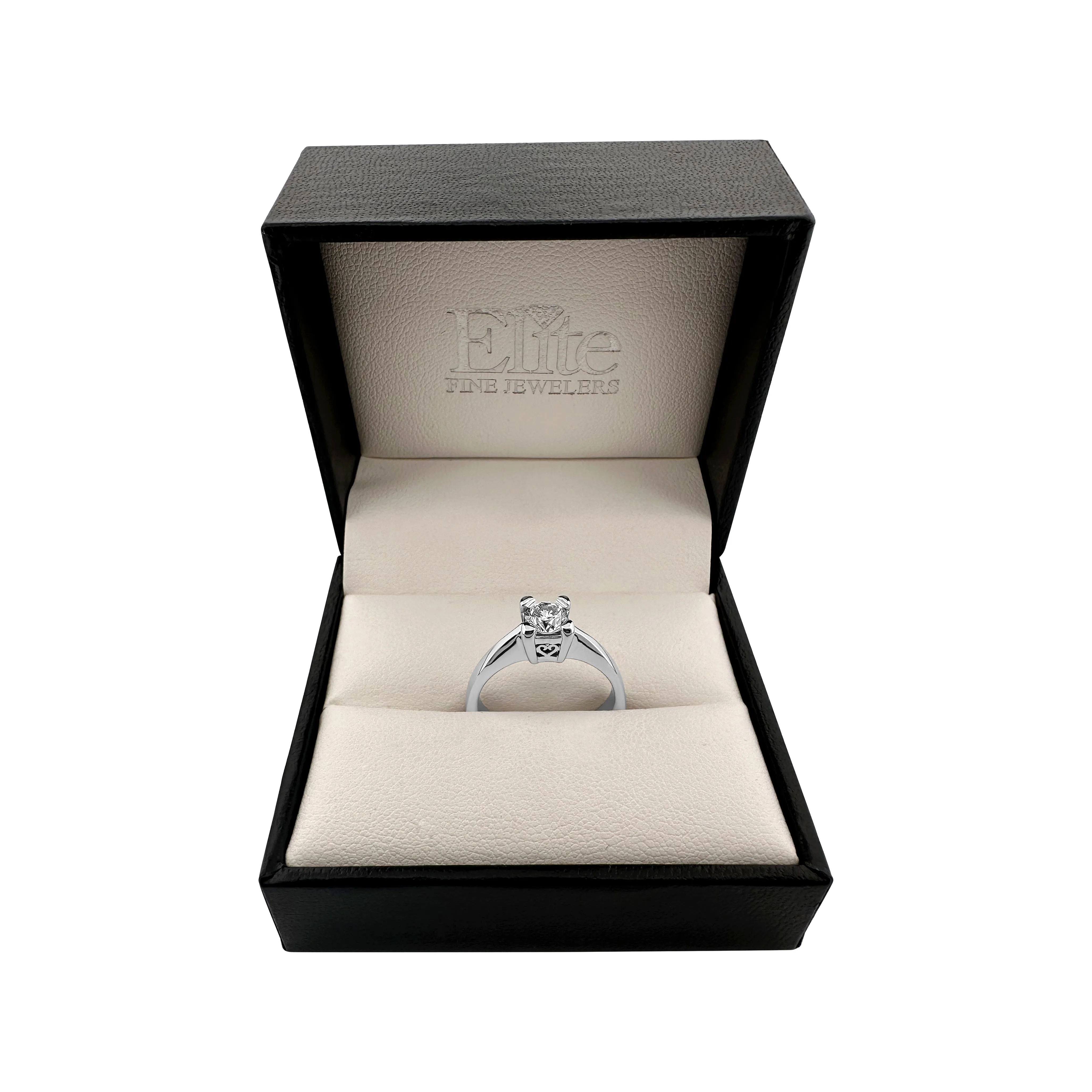 0.50ct Round Brilliant Diamond Solitaire Engagement Ring in 14k White Gold