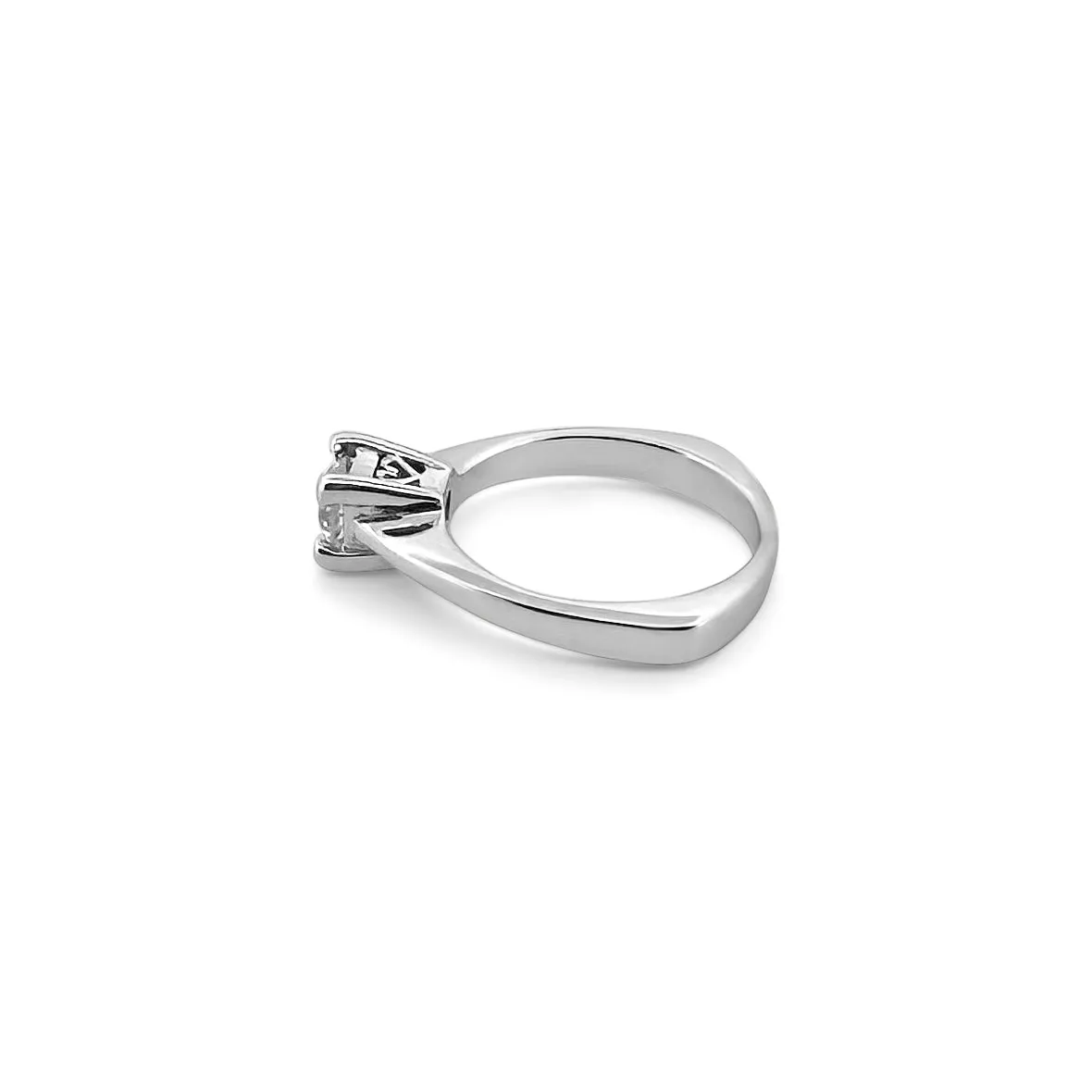 0.50ct Round Brilliant Diamond Solitaire Engagement Ring in 14k White Gold