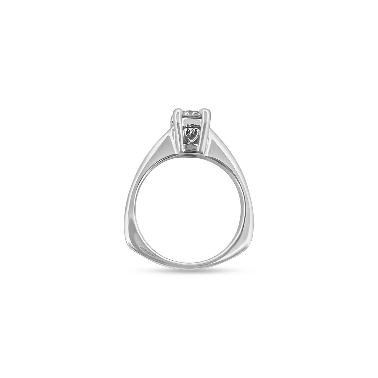 0.50ct Round Brilliant Diamond Solitaire Engagement Ring in 14k White Gold