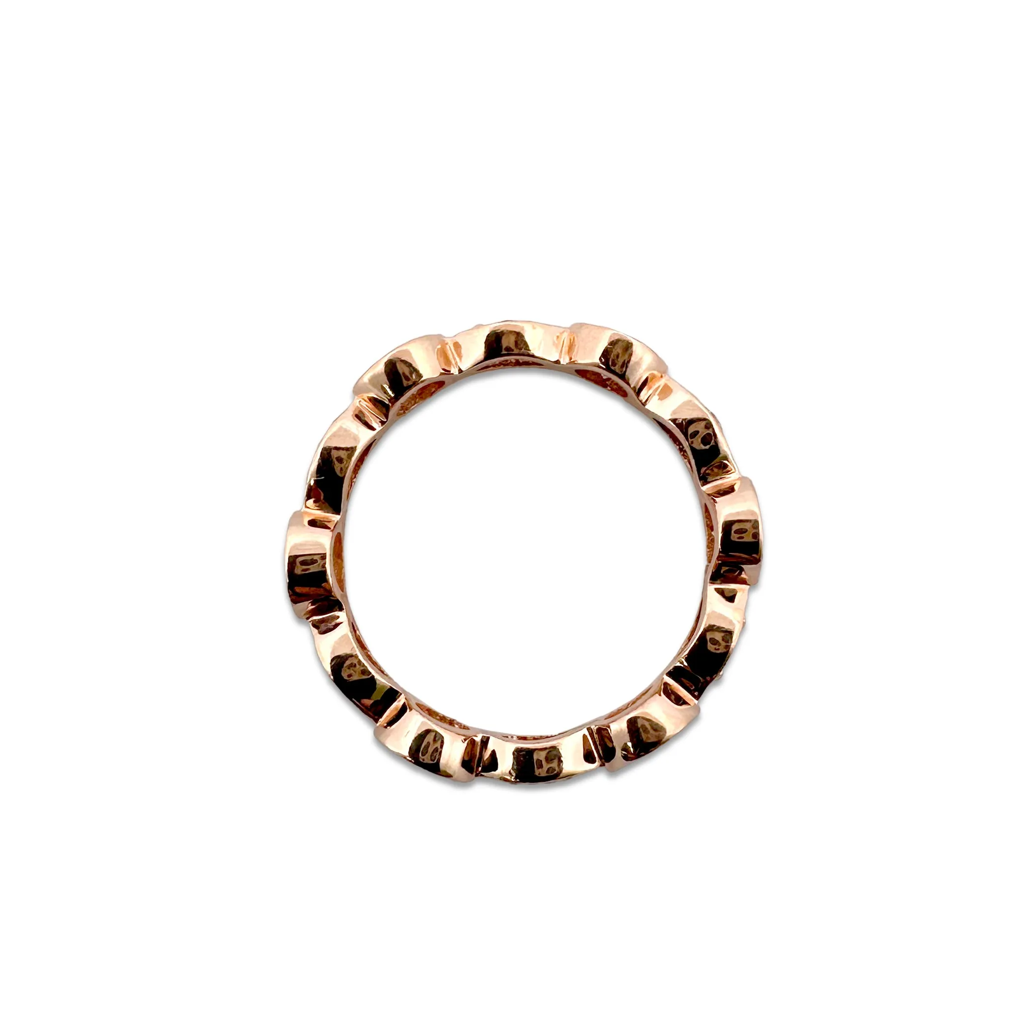 0.79ctw Round Brilliant Natural Diamond Eternity Band in 14K Rose Gold