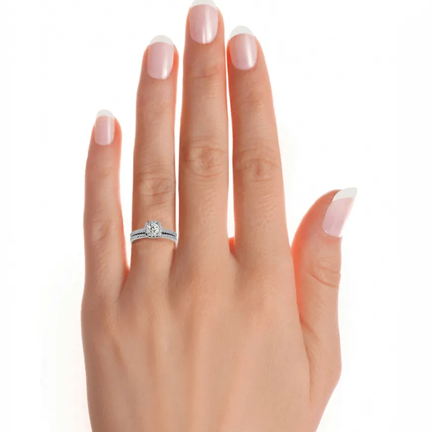 1 1/4 ctw Round Lab Grown Diamond Bridal Ring