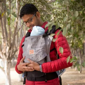 100% Cotton Slate Full Buckle Baby Carrier