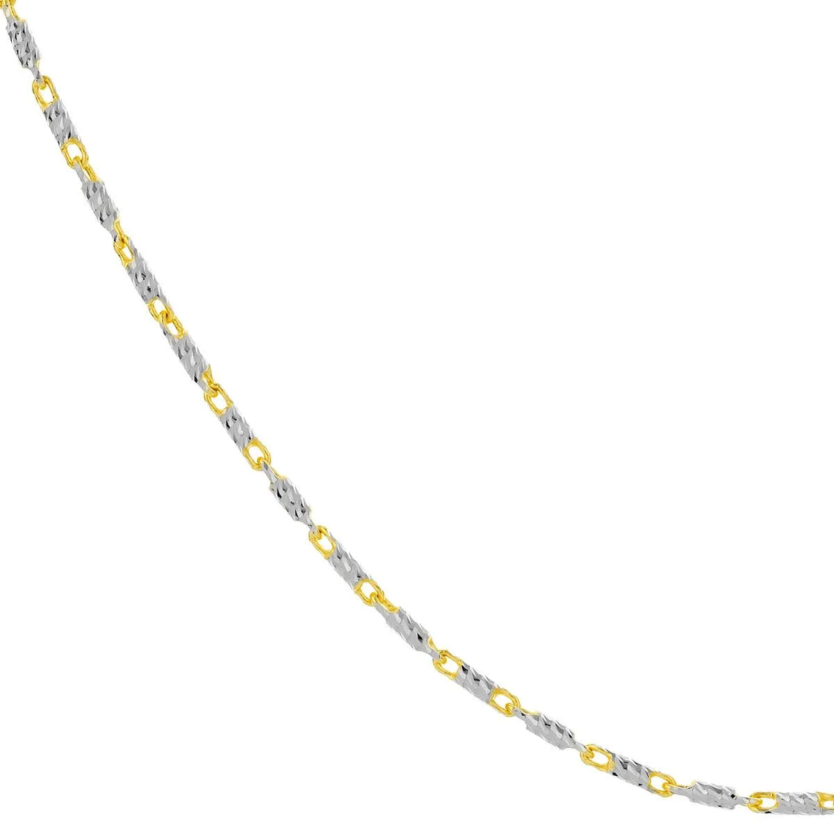 14K Two-Tone Gold 1.50mm Brilliant-Cut Chain