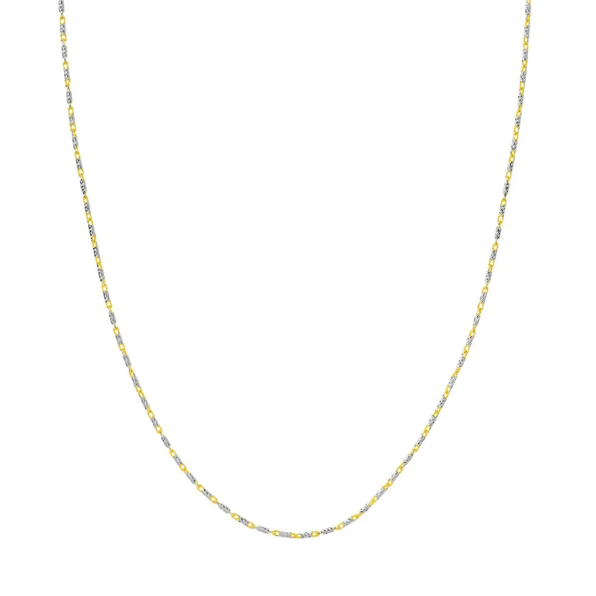 14K Two-Tone Gold 1.50mm Brilliant-Cut Chain