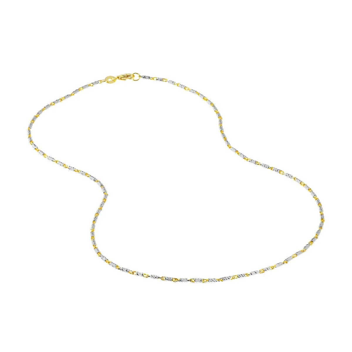 14K Two-Tone Gold 1.50mm Brilliant-Cut Chain
