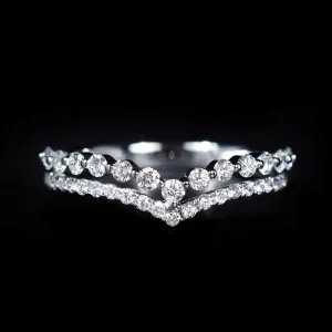 14K White Gold 0.51 CTW Diamond Curved Band
