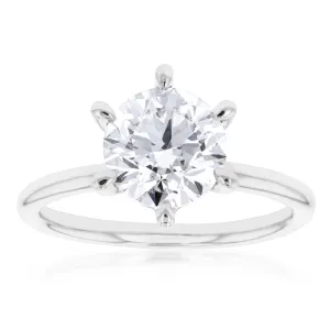 18ct White Gold 2.00 Carat Brilliant cut GH SI Diamond Solitaire Ring