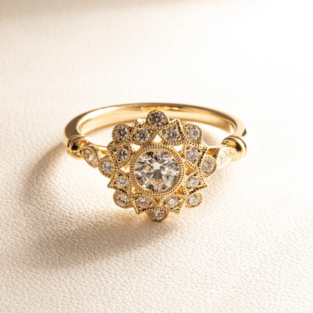 18ct Yellow Gold .50ct Diamond Mayfair Ring