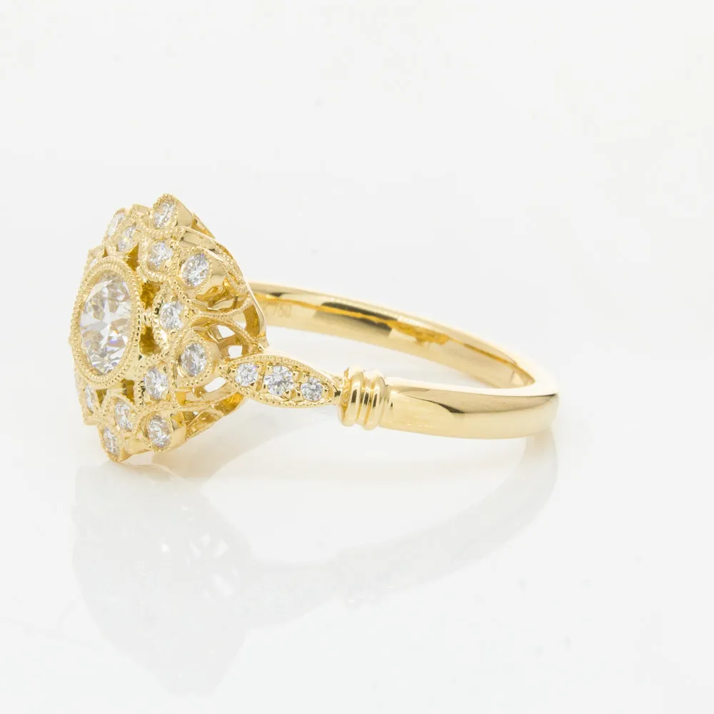 18ct Yellow Gold .50ct Diamond Mayfair Ring
