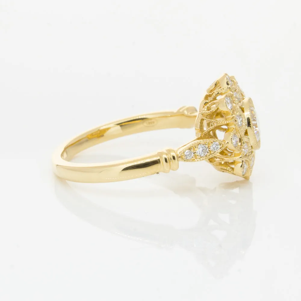 18ct Yellow Gold .50ct Diamond Mayfair Ring