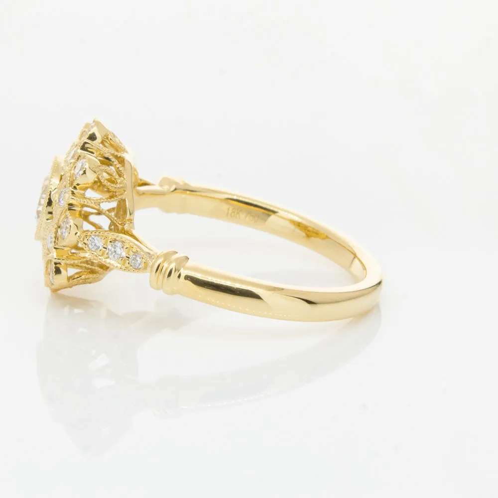 18ct Yellow Gold .50ct Diamond Mayfair Ring