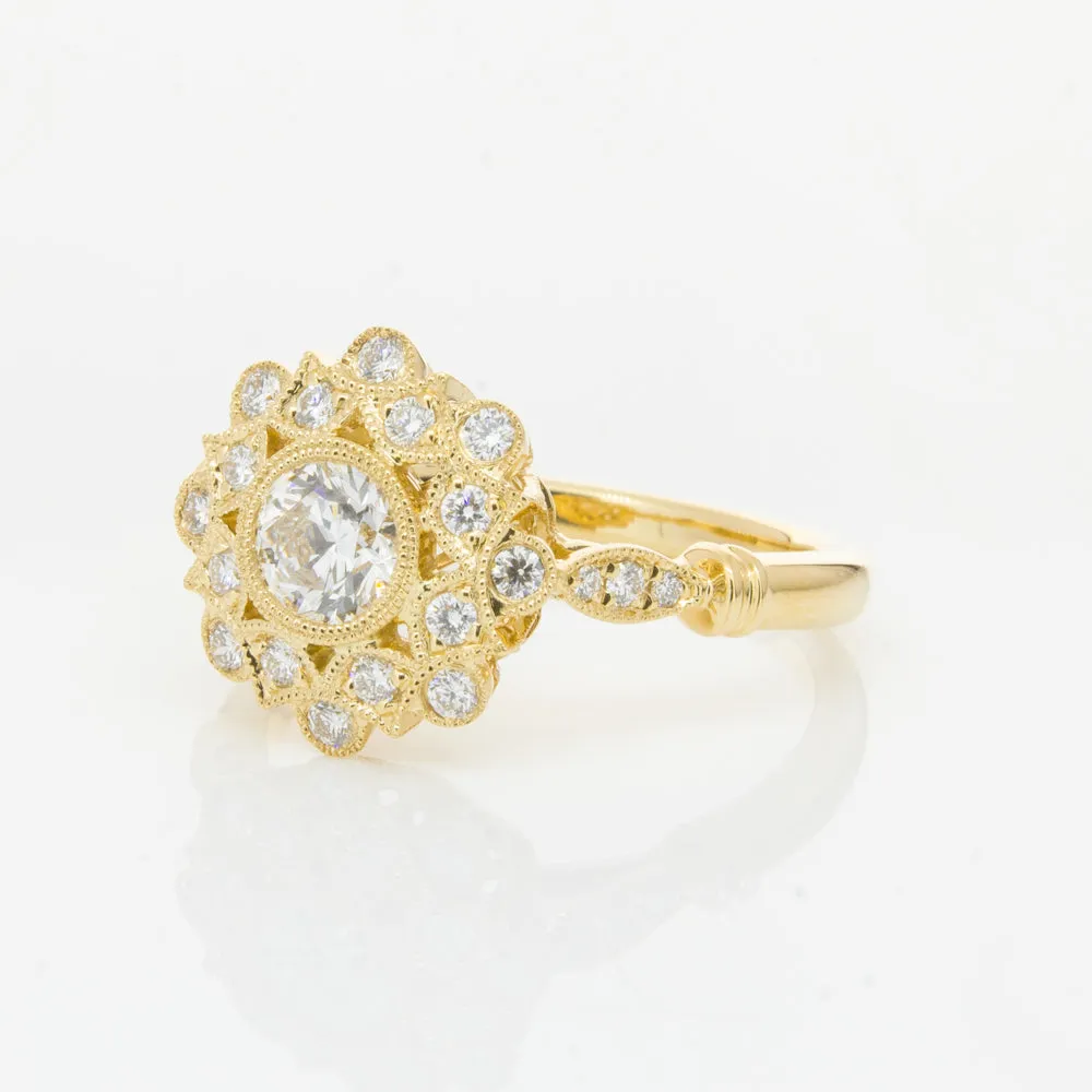 18ct Yellow Gold .50ct Diamond Mayfair Ring