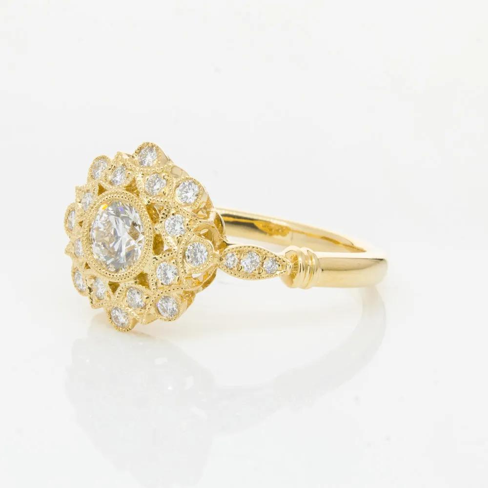 18ct Yellow Gold .50ct Diamond Mayfair Ring