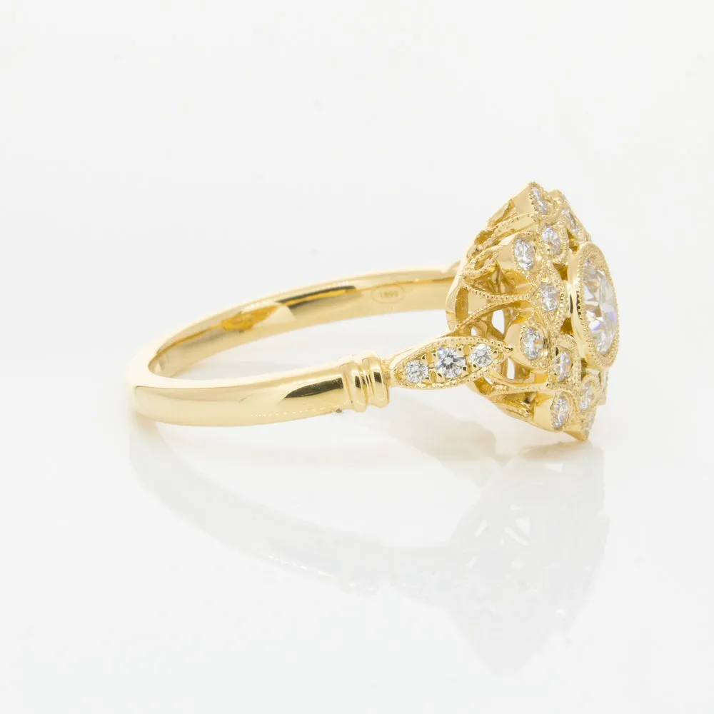 18ct Yellow Gold .50ct Diamond Mayfair Ring