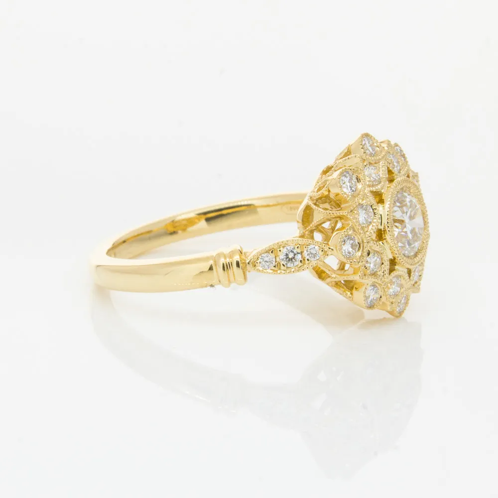 18ct Yellow Gold .50ct Diamond Mayfair Ring