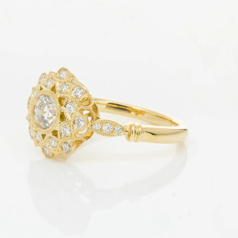 18ct Yellow Gold .50ct Diamond Mayfair Ring