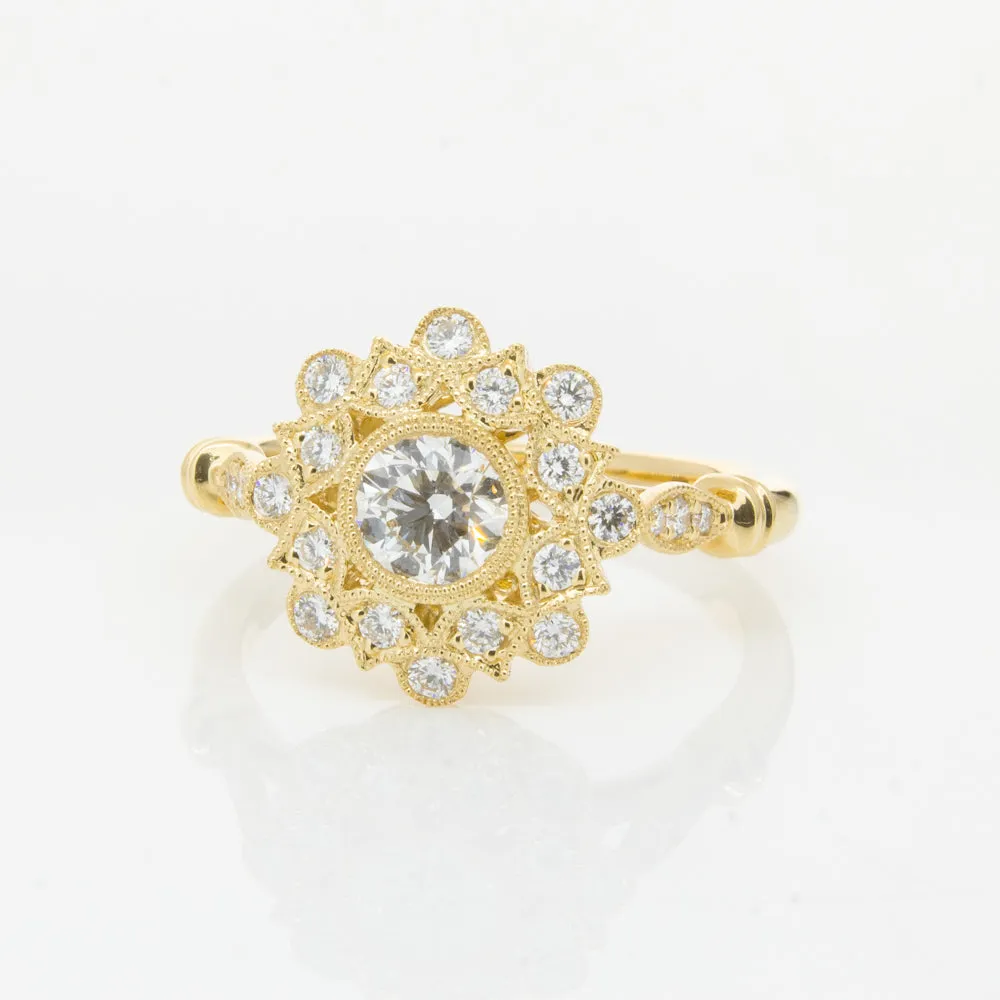 18ct Yellow Gold .50ct Diamond Mayfair Ring