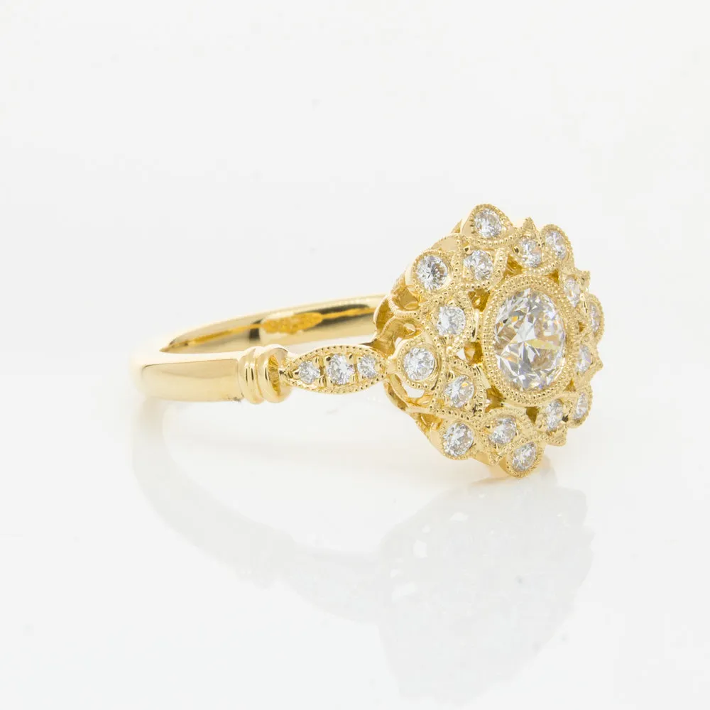 18ct Yellow Gold .50ct Diamond Mayfair Ring