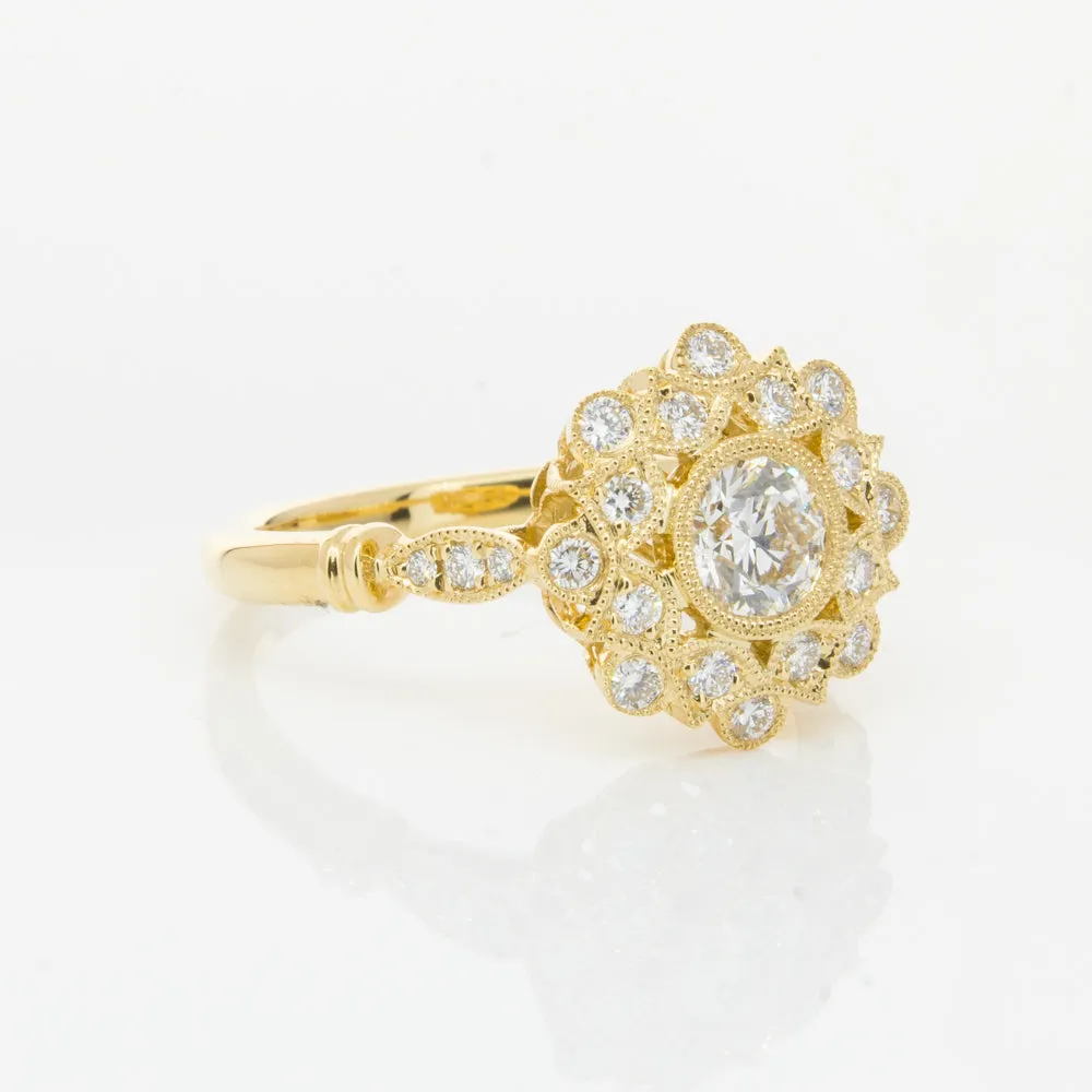 18ct Yellow Gold .50ct Diamond Mayfair Ring