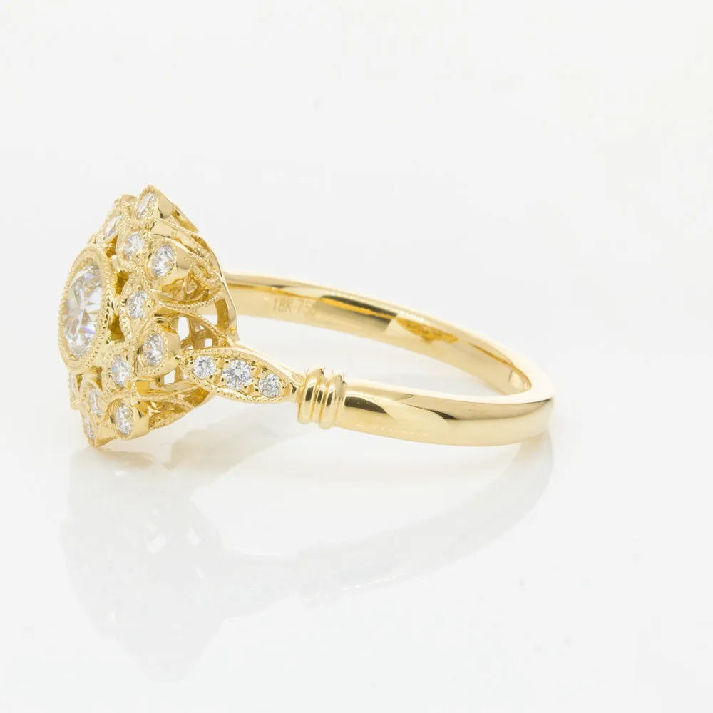 18ct Yellow Gold .50ct Diamond Mayfair Ring