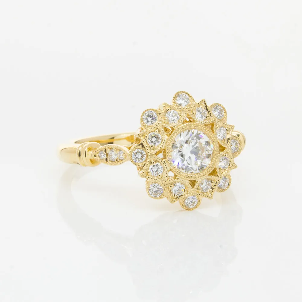 18ct Yellow Gold .50ct Diamond Mayfair Ring