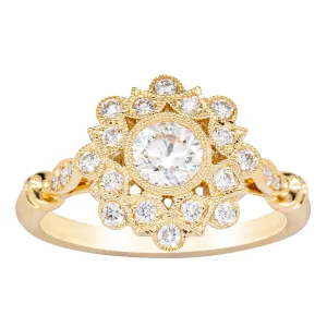 18ct Yellow Gold .50ct Diamond Mayfair Ring