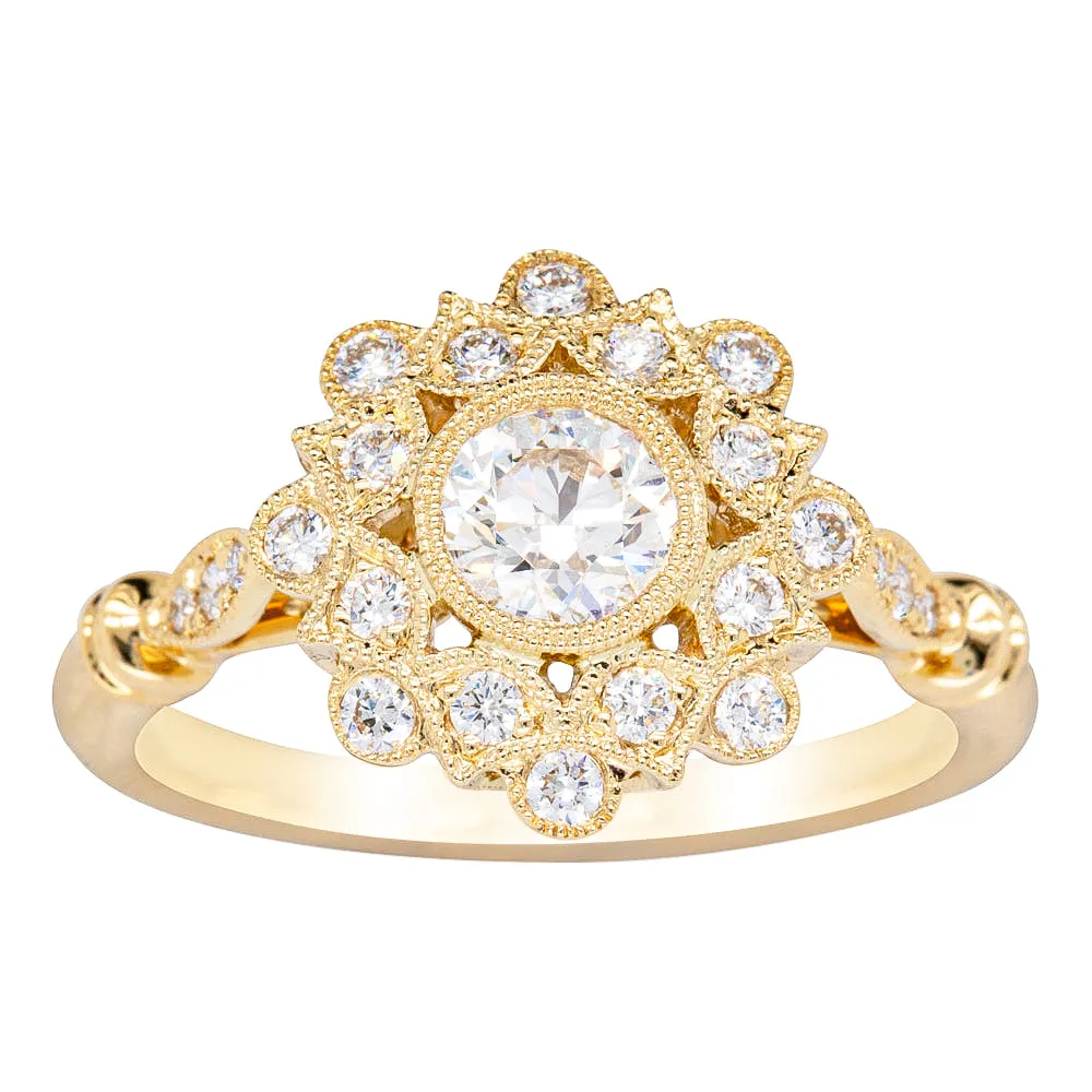 18ct Yellow Gold .50ct Diamond Mayfair Ring