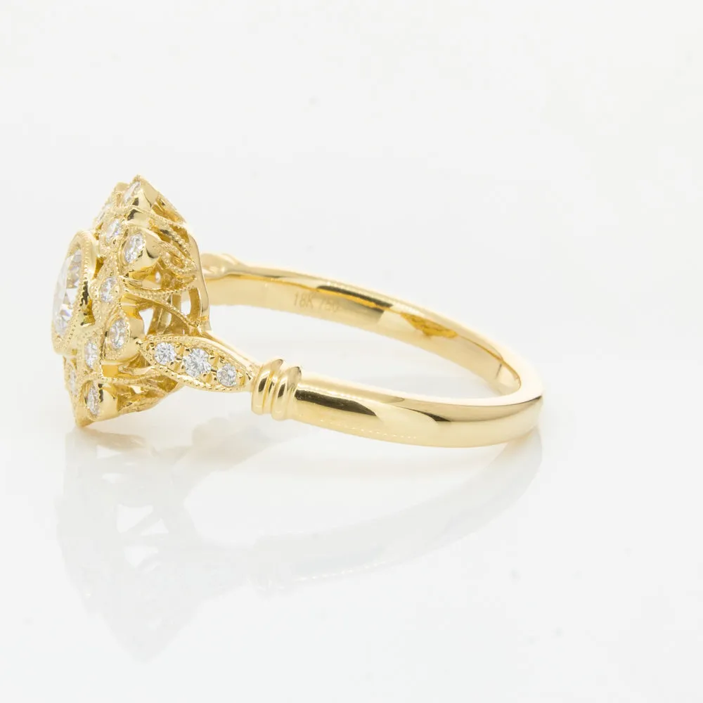 18ct Yellow Gold .50ct Diamond Mayfair Ring