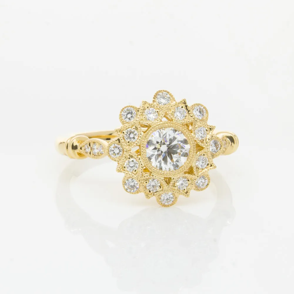 18ct Yellow Gold .50ct Diamond Mayfair Ring