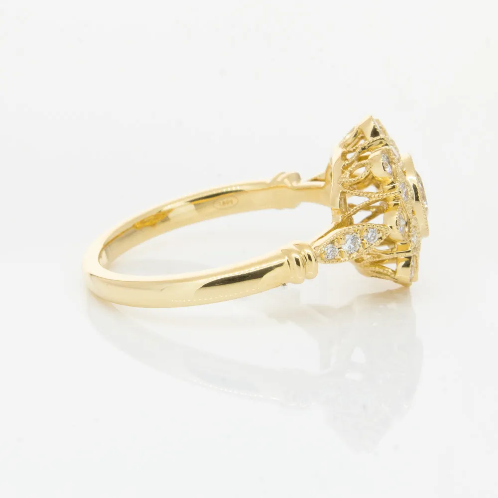 18ct Yellow Gold .50ct Diamond Mayfair Ring