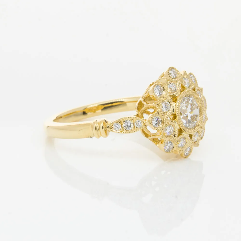 18ct Yellow Gold .50ct Diamond Mayfair Ring