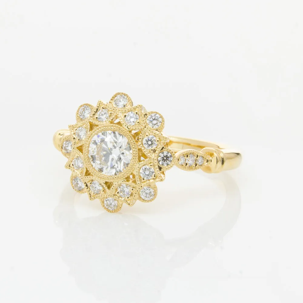 18ct Yellow Gold .50ct Diamond Mayfair Ring