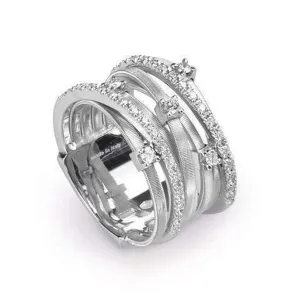 18K Goa 7 Row Diamond Ring - AG277 B2 W