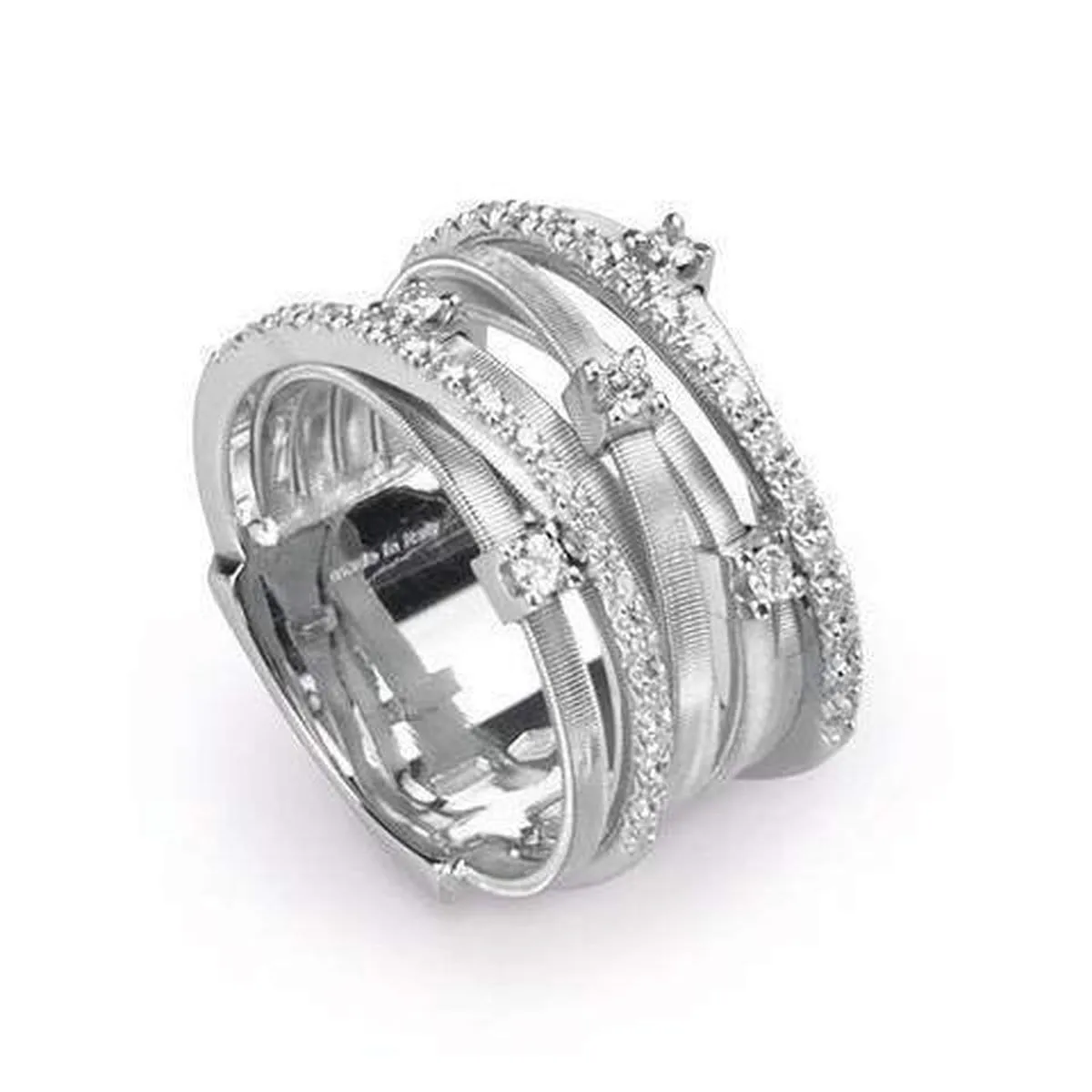 18K Goa 7 Row Diamond Ring - AG277 B2 W