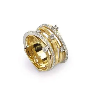 18K Goa 7 Row Diamond Ring - AG277 B2 YW