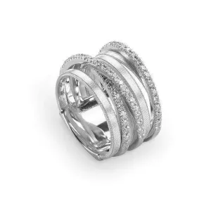 18K Goa 7 Strand Diamond Ring - AG316 B W