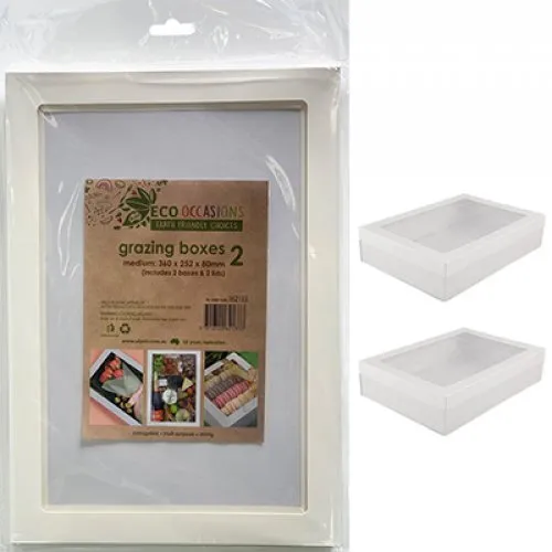 2pk Grazing Box - White