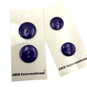 3/4" or 7/8" Deep Violet | JHB International Plastic Buttons | Choose Your Size