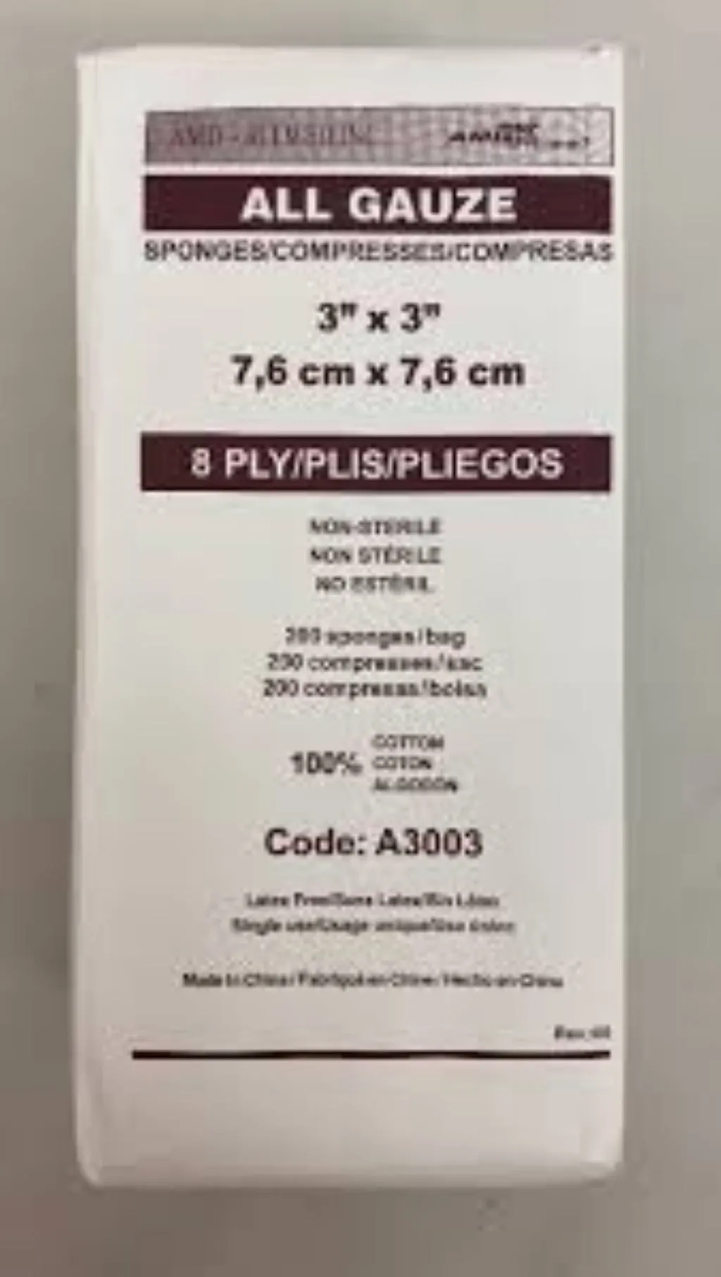 3x3 8ply Gauze