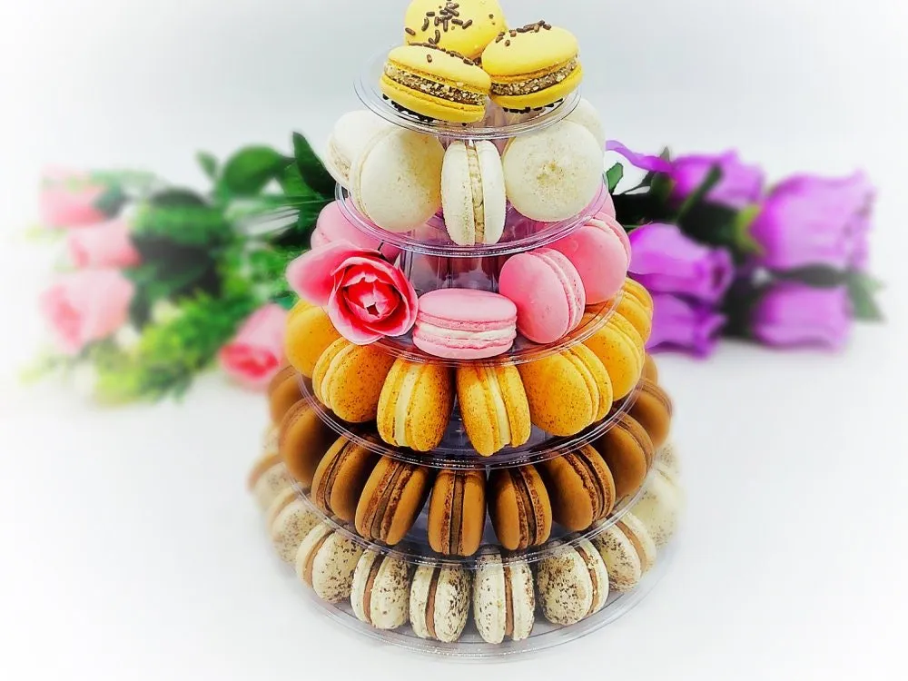 6 Tier Macaron Tower with Protective Case | Adjustable and Reusable