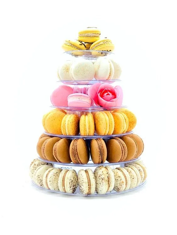 6 Tier Macaron Tower with Protective Case | Adjustable and Reusable