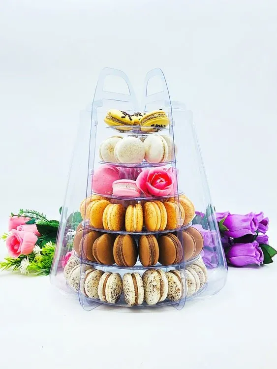 6 Tier Macaron Tower with Protective Case | Adjustable and Reusable