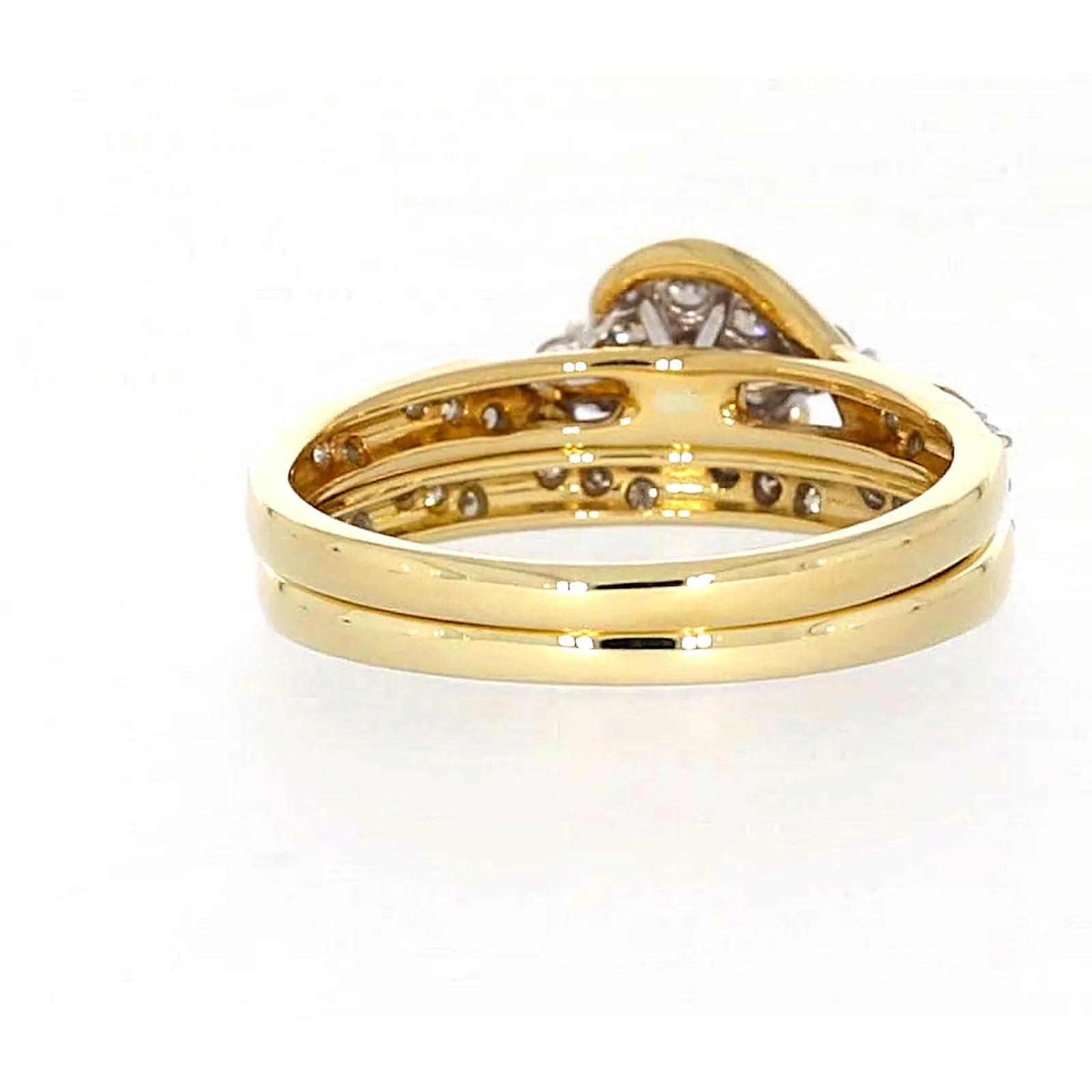 9ct Two Tone Gold Round Brilliant Cut with 0.33 Carat tw of Diamonds Ring