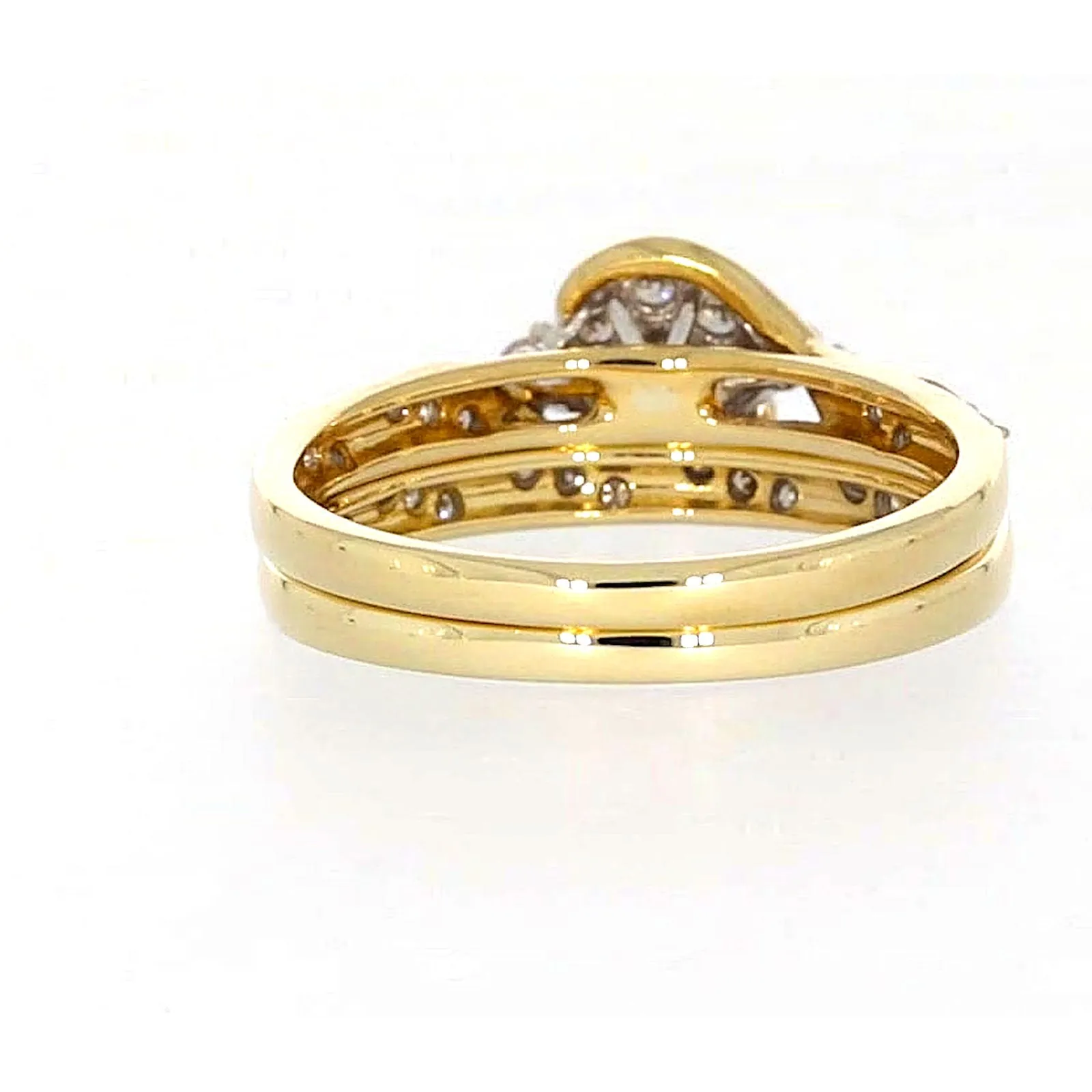 9ct Two Tone Gold Round Brilliant Cut with 0.33 Carat tw of Diamonds Ring