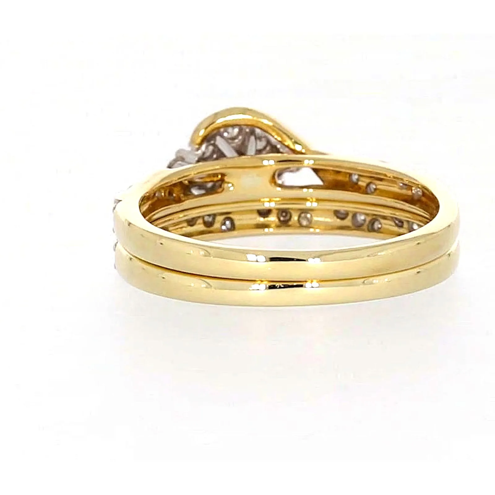 9ct Two Tone Gold Round Brilliant Cut with 0.33 Carat tw of Diamonds Ring