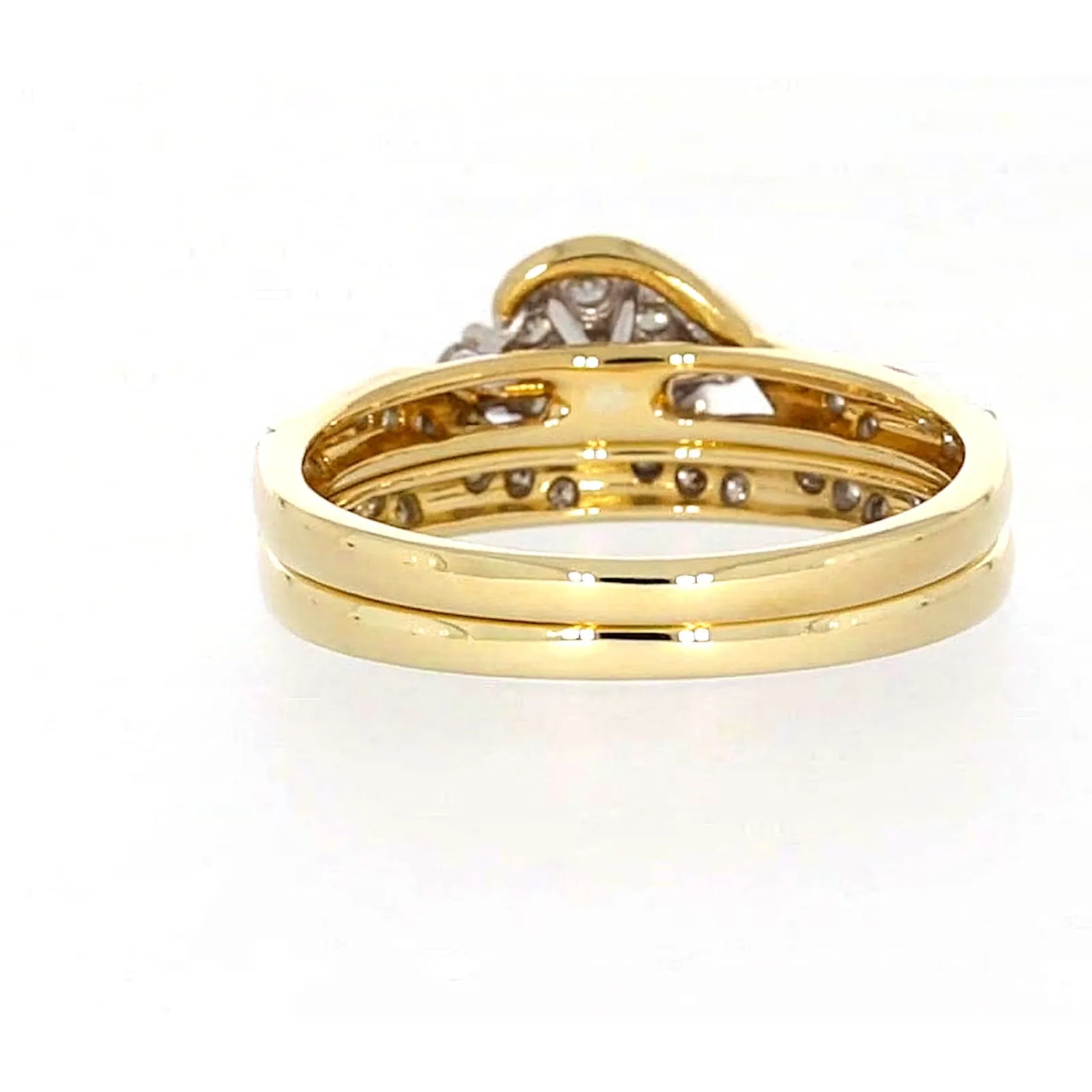 9ct Two Tone Gold Round Brilliant Cut with 0.33 Carat tw of Diamonds Ring