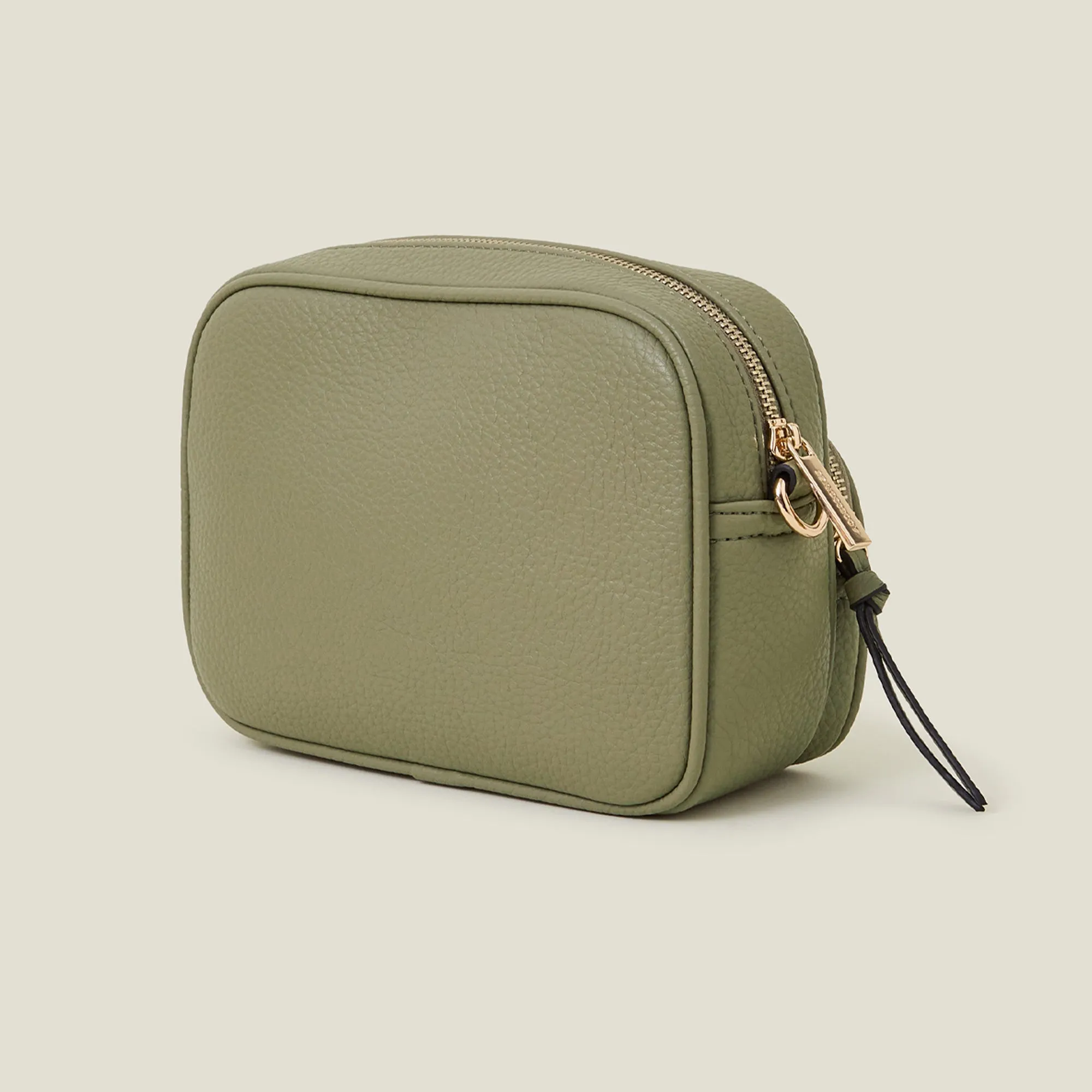 Accessorize London Women's Green Dina Double Zip Camera Bag