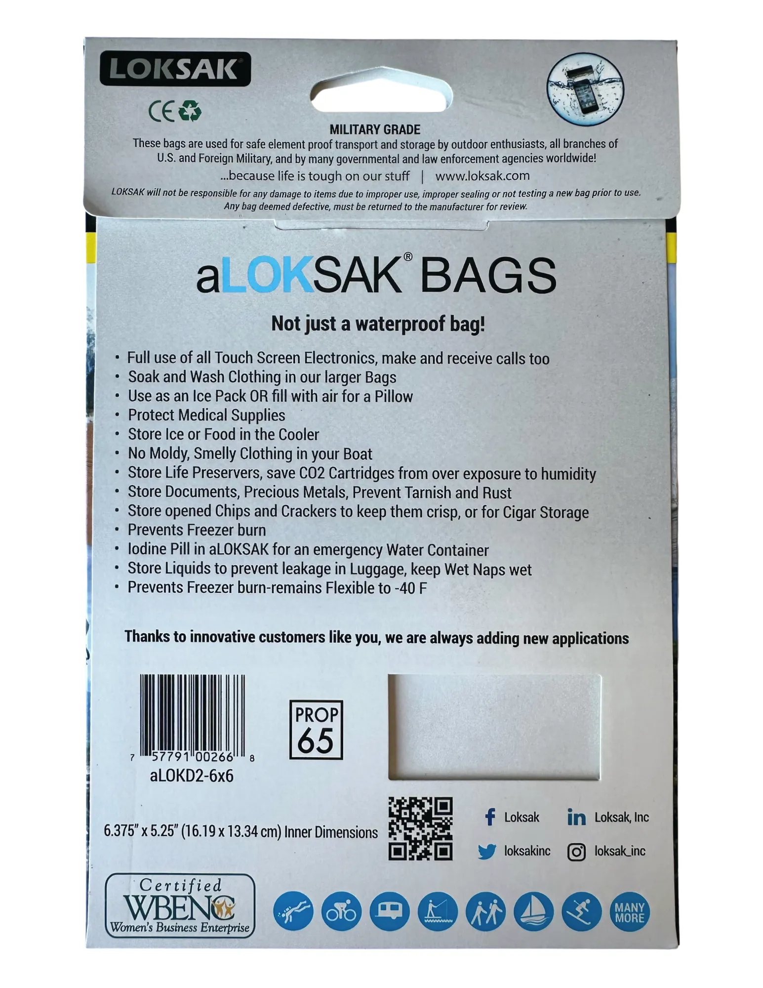 aLOKSAK Element Proof Bag 6" X 6" (2 Pack)