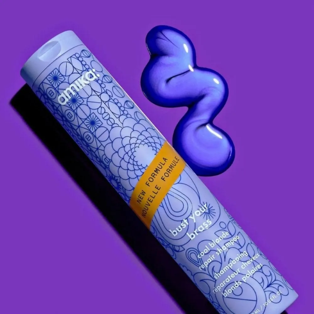 Amika Bust Your Brass Cool Blonde Repair Shampoo 275ml