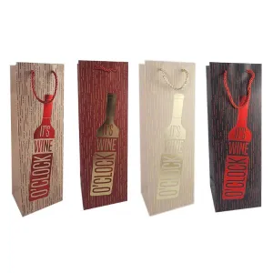 Assorted Bottle Gift Bag - 12cm x 35cm x 9cm